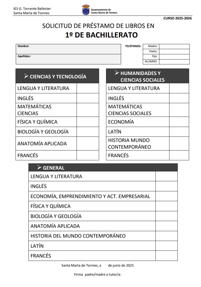 Imagen Solicitud 1º Bachillerato