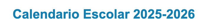 Calendario escolar 25.26