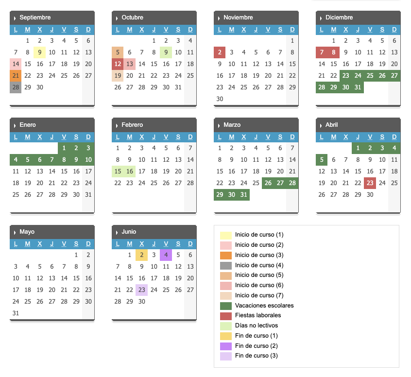 Calendario escolar jcyl 2020.2021